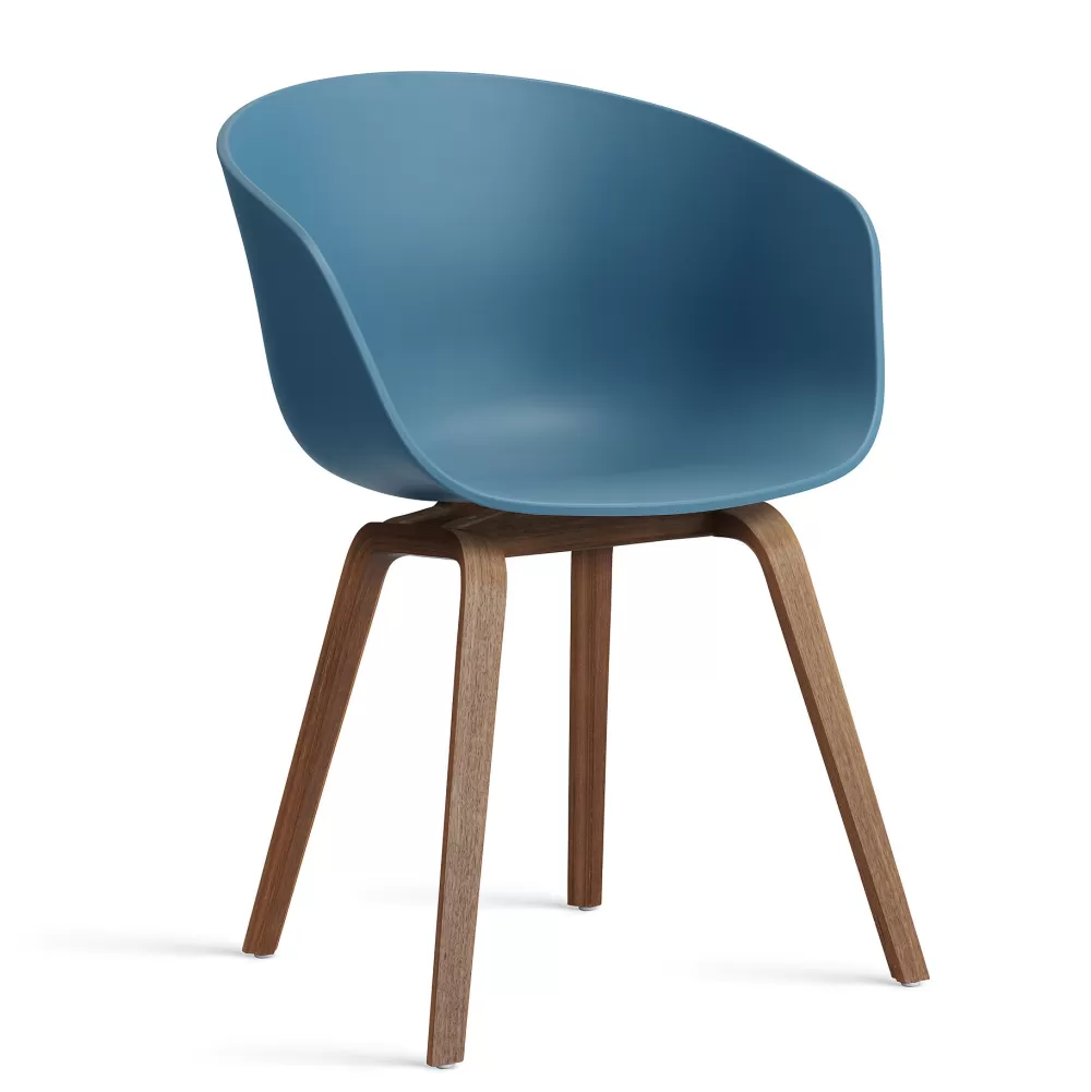 Sedie^HAY Aac 22 Chair | Sedia - Noce/Azzurro