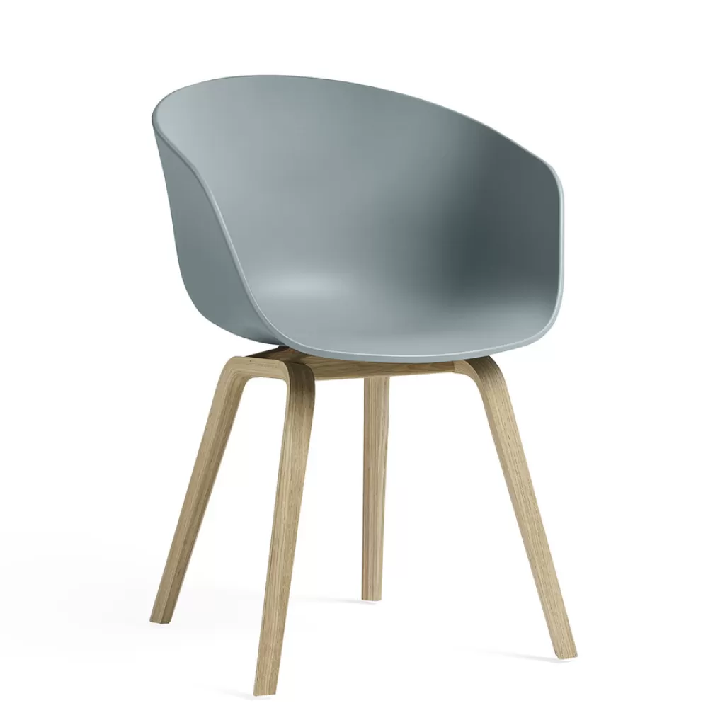 Sedie^HAY Aac 22 Chair | Sedia | Rovere/Blu Polvere