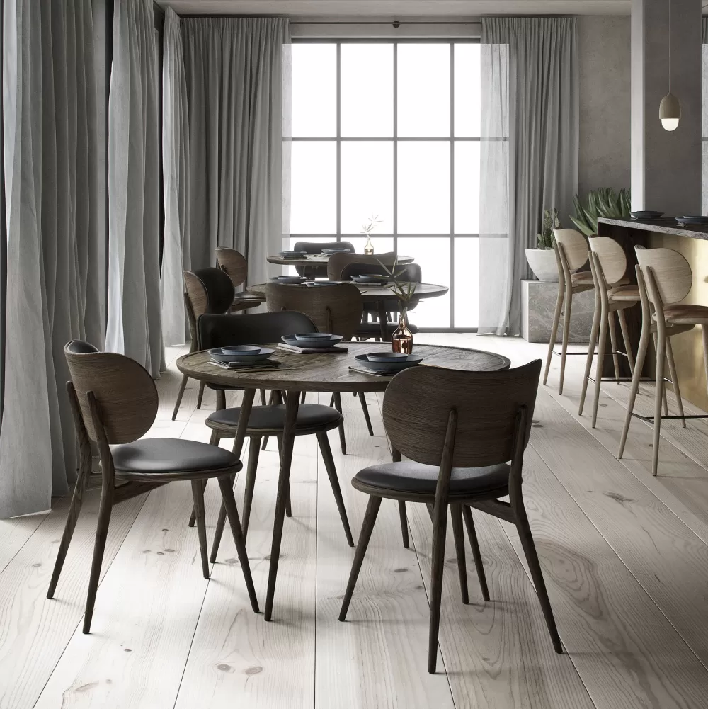 Tavoli Fissi^Mater Accent Dining Table | Tavolo O 110 | Rovere Grigio Sirka