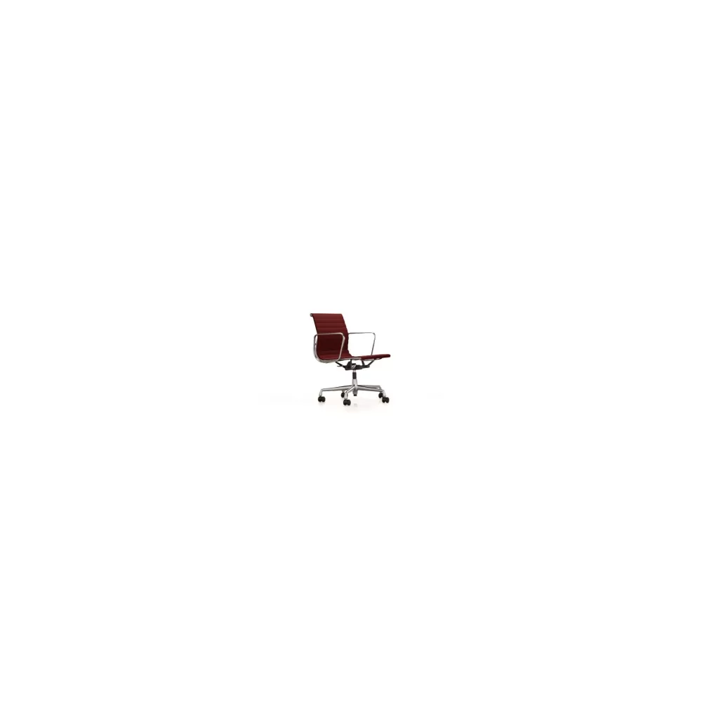 Sedie Da Ufficio^Vitra Aluminium Chair Ea 117 | Poltrona Ufficio | Rosso / Marrone Palude