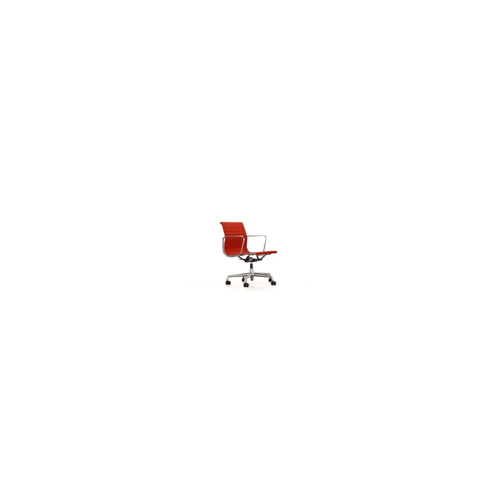 Sedie Da Ufficio^Vitra Aluminium Chair Ea 117 | Poltrona Ufficio | Rosso / Rosso Papavero