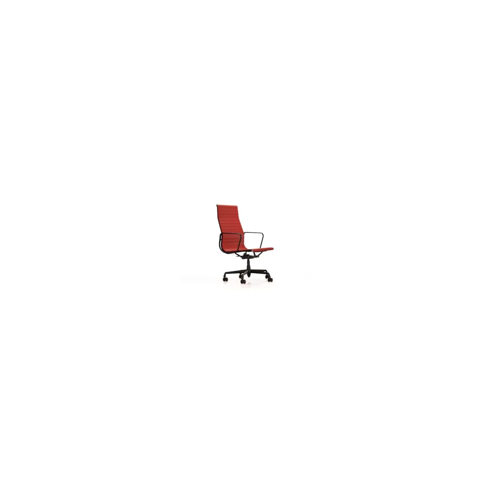 Sedie Da Ufficio^Vitra Aluminium Chair Ea 119 | Poltrona Ufficio | Pelle Red Stone