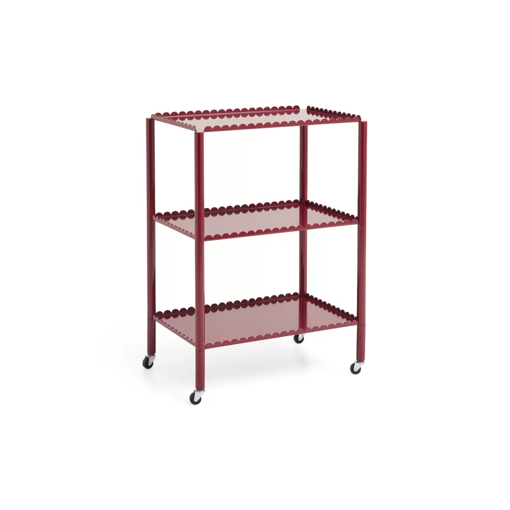 Tavolini^HAY Arcs Trolley | Carrello | Rosso Rubino