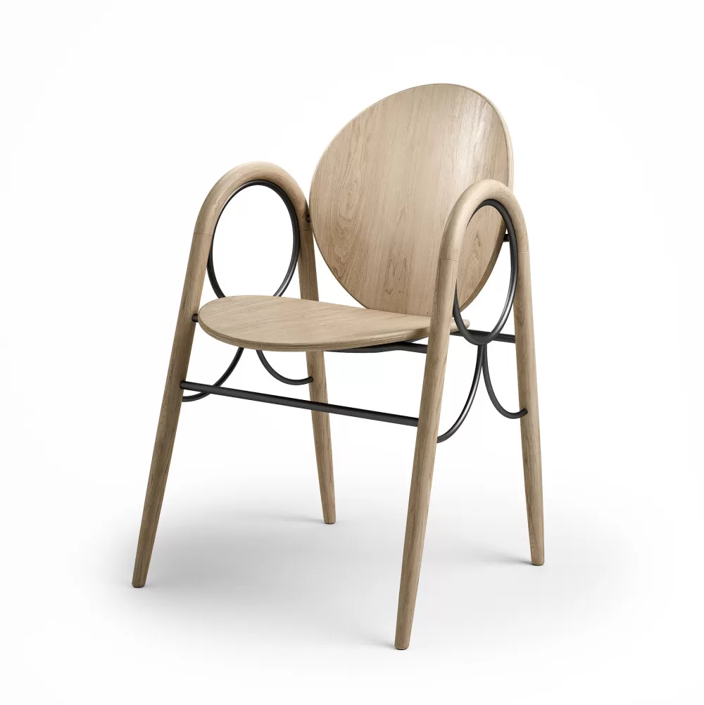 Sedie^Brdr. Krüger Arkade Chair | Sedia | Rovere Oliato Bianco