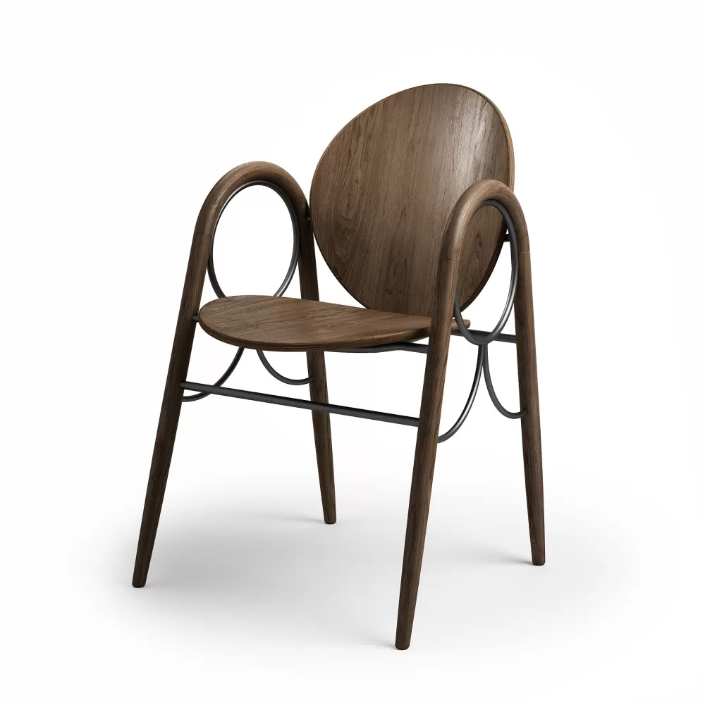 Sedie^Brdr. Krüger Arkade Chair | Sedia | Rovere Oliato Fume