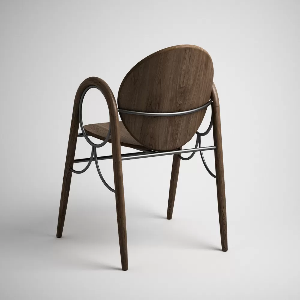 Sedie^Brdr. Krüger Arkade Chair | Sedia | Rovere Oliato Fume