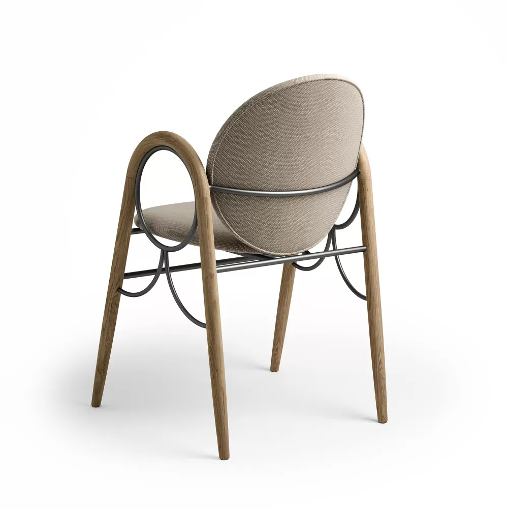 Sedie^Brdr. Krüger Arkade Chair | Sedia | Rovere Oliato/Tessuto Crema