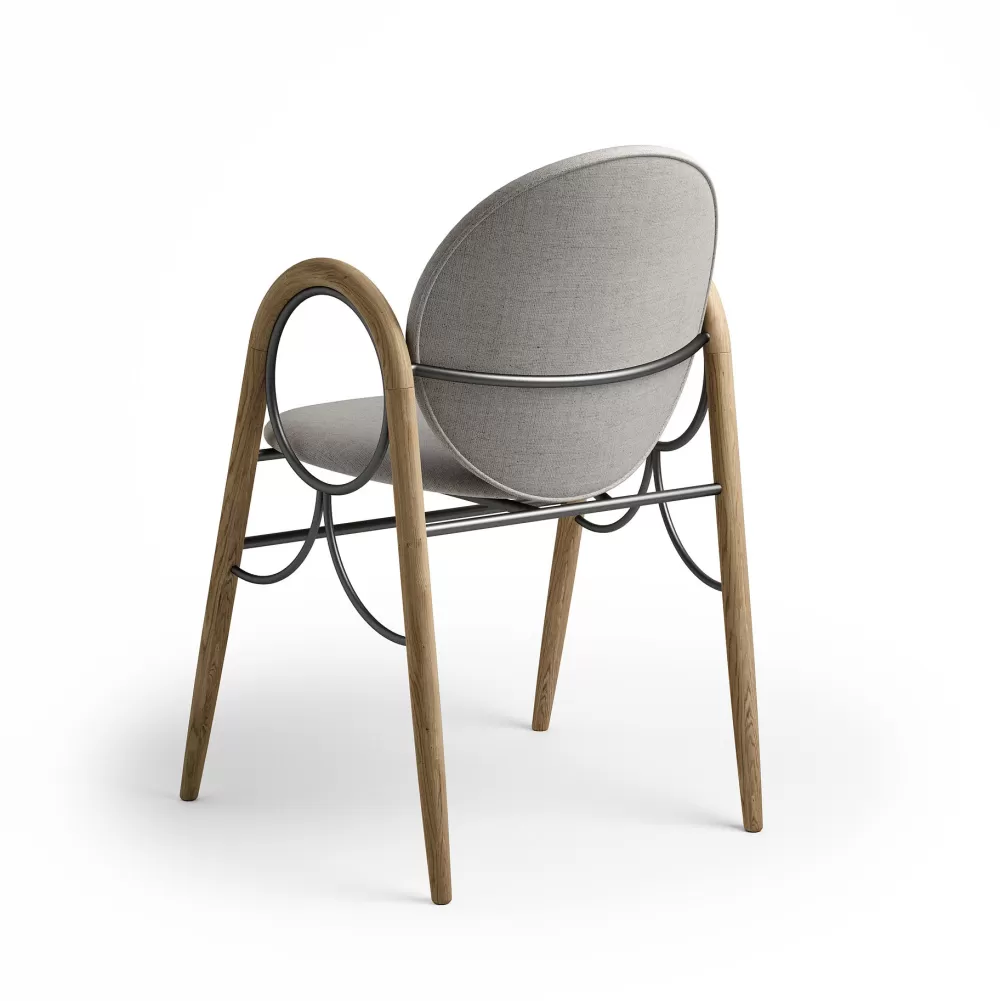 Sedie^Brdr. Krüger Arkade Chair | Sedia | Rovere Oliato/Tessuto Grigio