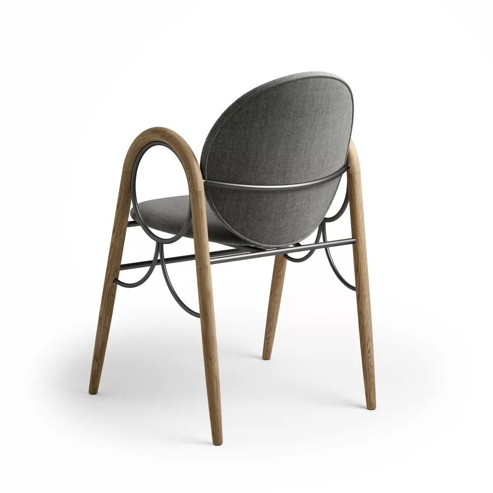 Sedie^Brdr. Krüger Arkade Chair | Sedia | Rovere Oliato/Tessuto Grigio Chiaro