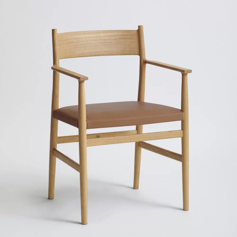 Sedie^Brdr. Krüger Arv Chair | Sedia Con Braccioli | Pelle Cognac