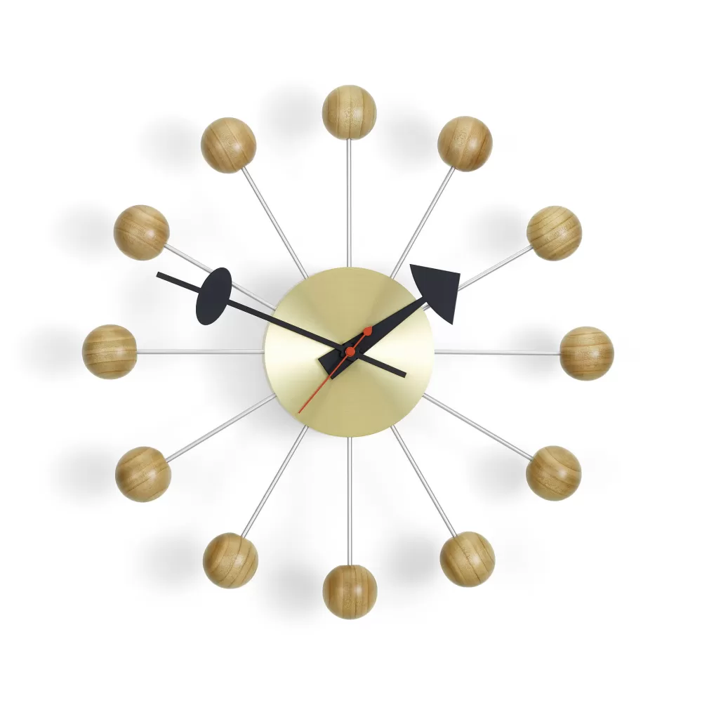 Orologi^Vitra Ball Clock | Orologio Da Parete | Ciliegio