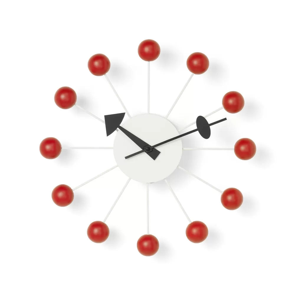 Orologi^Vitra Ball Clock | Orologio Da Parete | Rosso