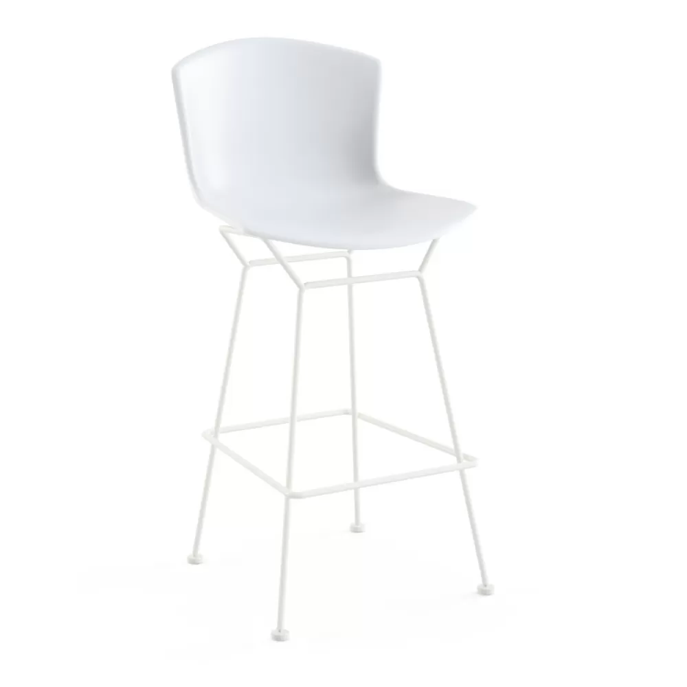 Sgabelli^Knoll Bertoia Plastic Bar Stool | Sgabello Bar | Bianco/Bianco
