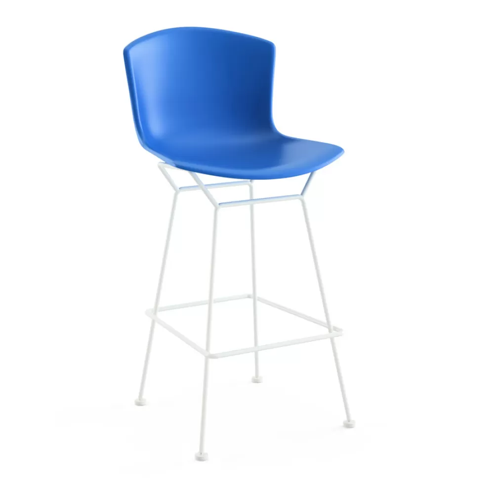 Sgabelli^Knoll Bertoia Plastic Bar Stool | Sgabello Bar | Bianco/Blu