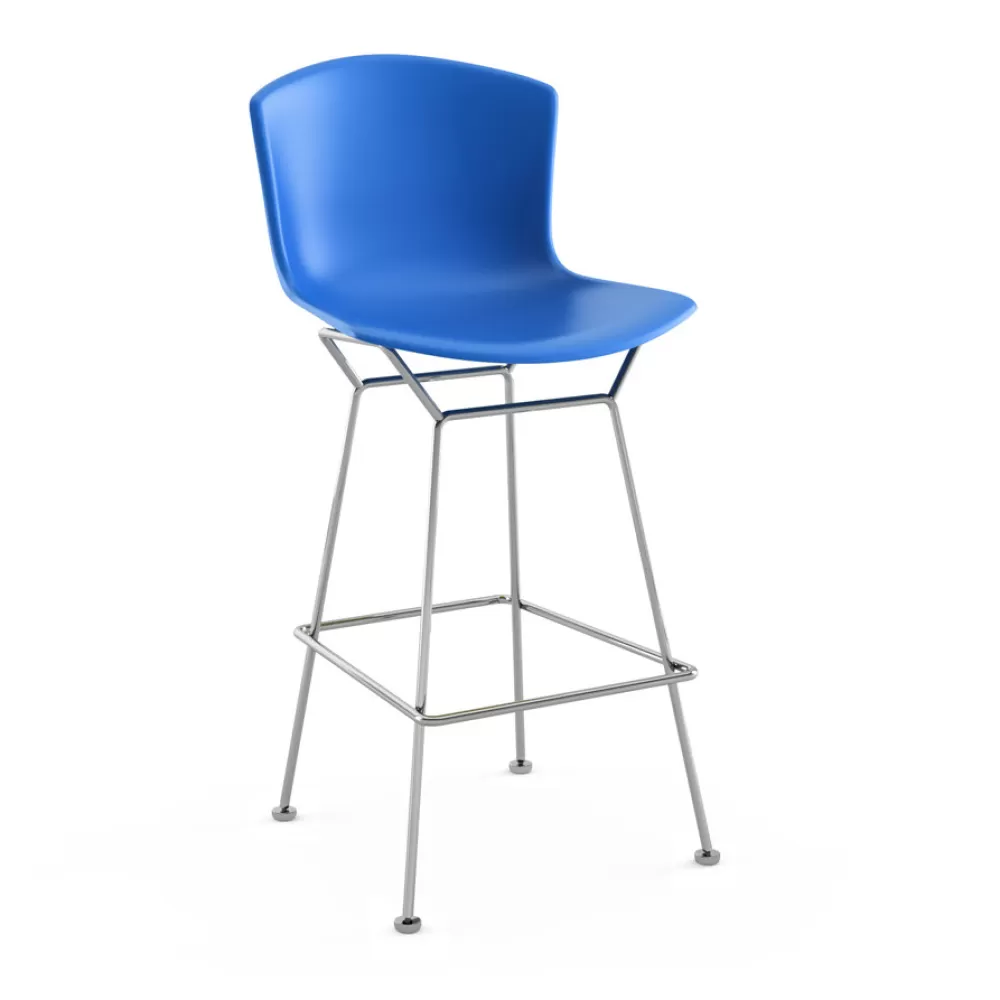 Sgabelli^Knoll Bertoia Plastic Bar Stool | Sgabello Bar | Cromo/Blu