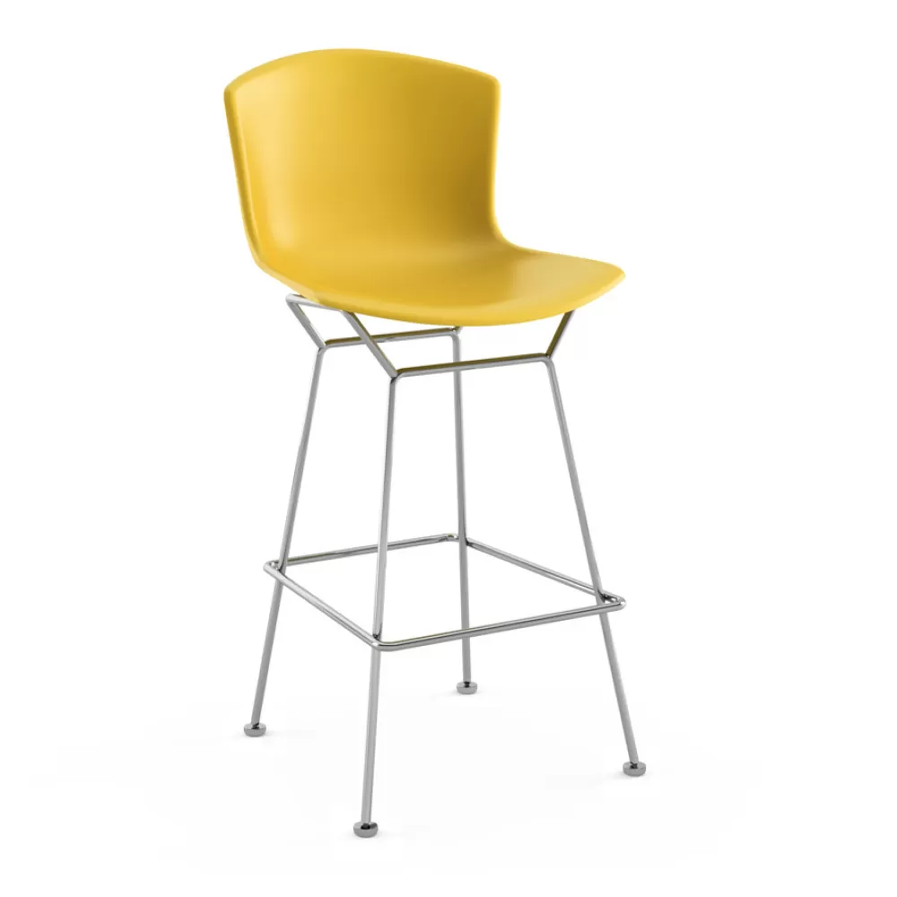 Sgabelli^Knoll Bertoia Plastic Bar Stool | Sgabello Bar | Cromo/Giallo