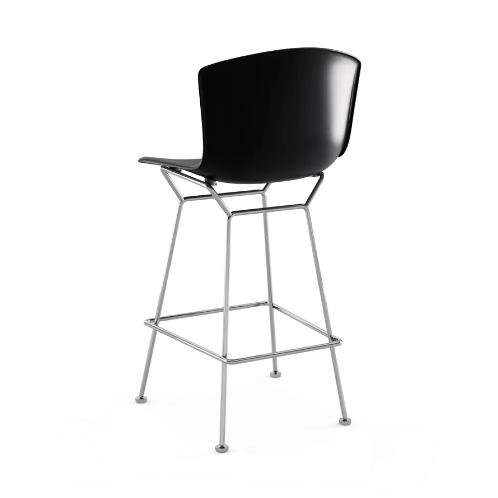 Sgabelli^Knoll Bertoia Plastic Bar Stool | Sgabello Bar | Cromo/Nero