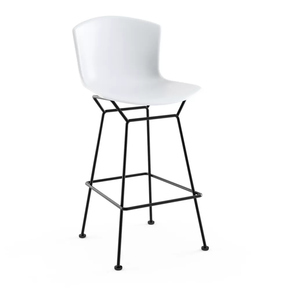 Sgabelli^Knoll Bertoia Plastic Bar Stool | Sgabello Bar | Nero/Bianco