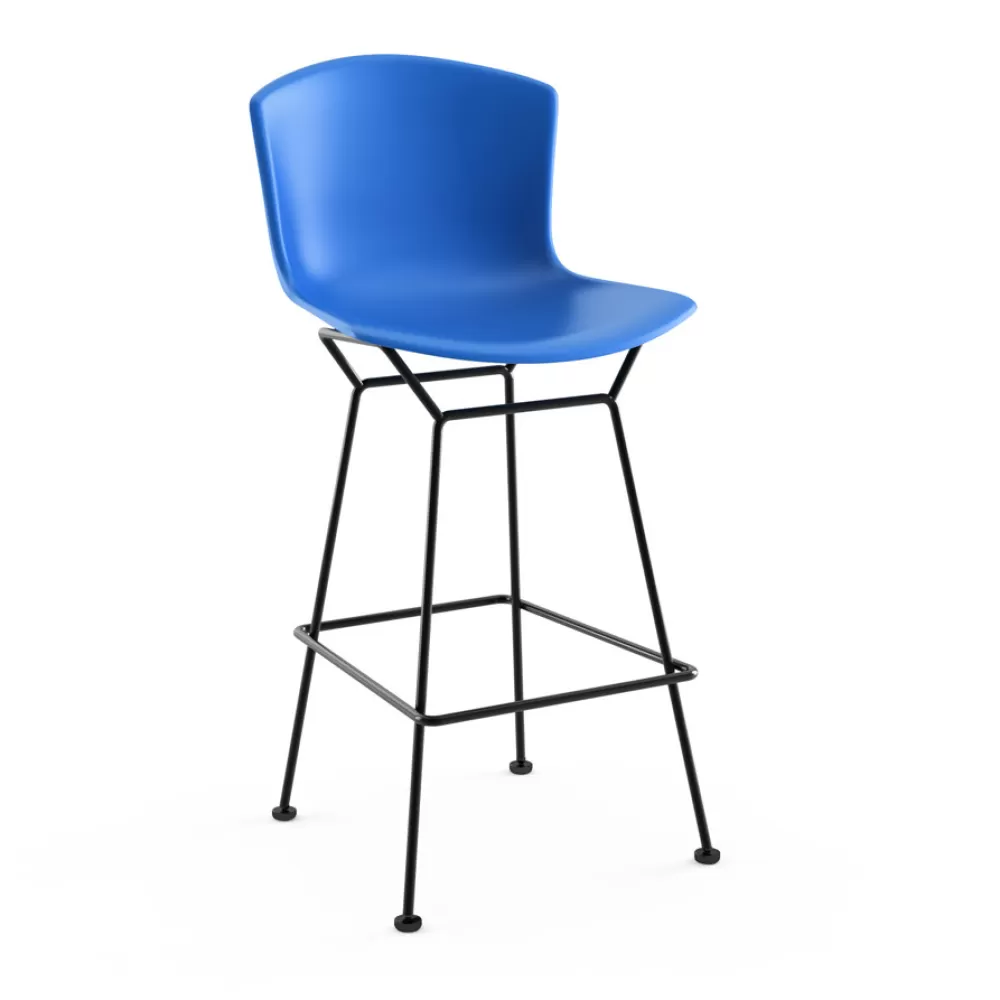 Sgabelli^Knoll Bertoia Plastic Bar Stool | Sgabello Bar | Nero/Blu