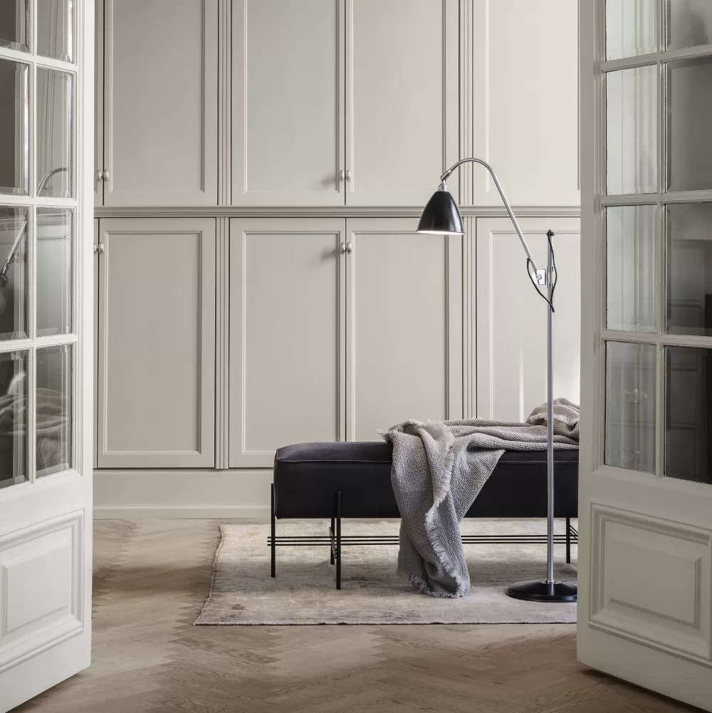 Lampade Da Terra^GUBI Bl3 Floor Lamp | Lampada Da Terra | Cromo - Nero