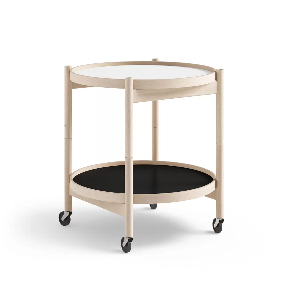 Tavolini^Brdr. Krüger Bolling Tray Table | Tavolino O 50 | Faggio-Bianco/Nero
