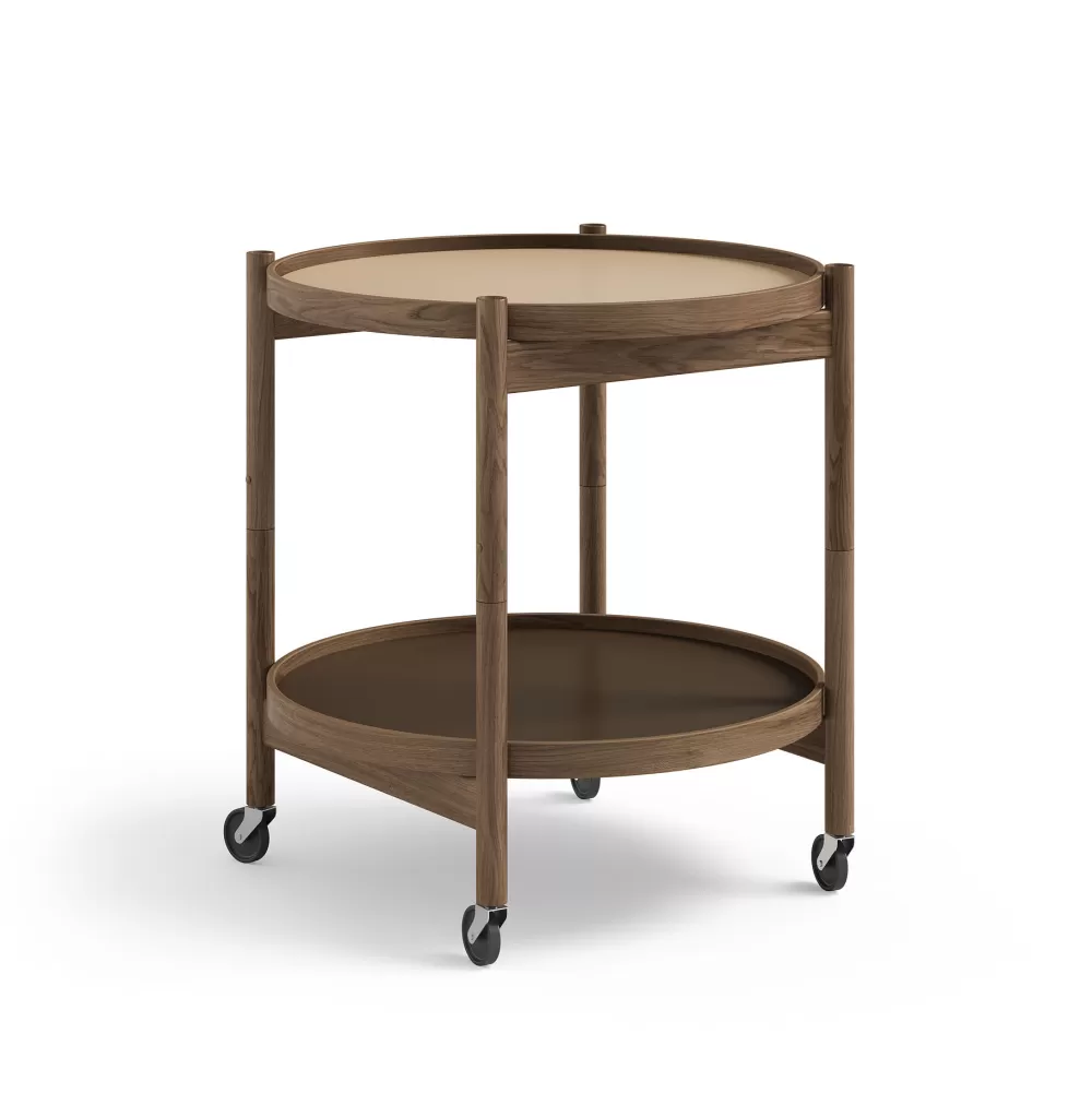 Tavolini^Brdr. Krüger Bolling Tray Table | Tavolino O 50 | Rovere-Beige/Marrone