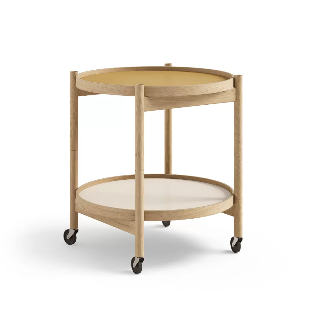 Tavolini^Brdr. Krüger Bolling Tray Table | Tavolino O 50 | Rovere-Giallo/Crema