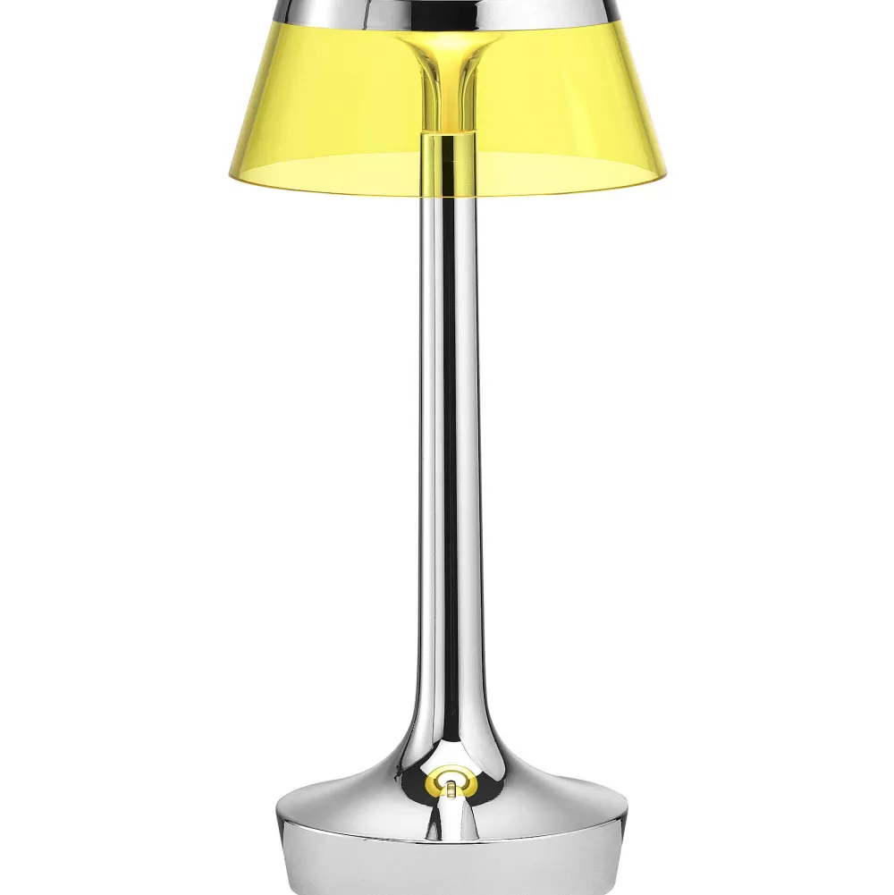 Lampade Da Tavolo^Flos Bon Jour Unplugged | Cromo - Corona Giallo