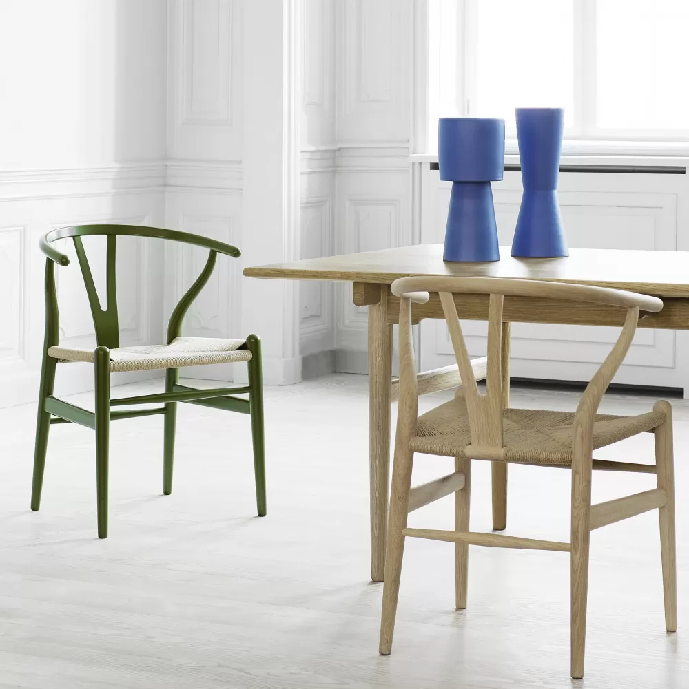 Sedie^Carl Hansen & Søn Ch24 Wishbone Chair | Faggio - Verde