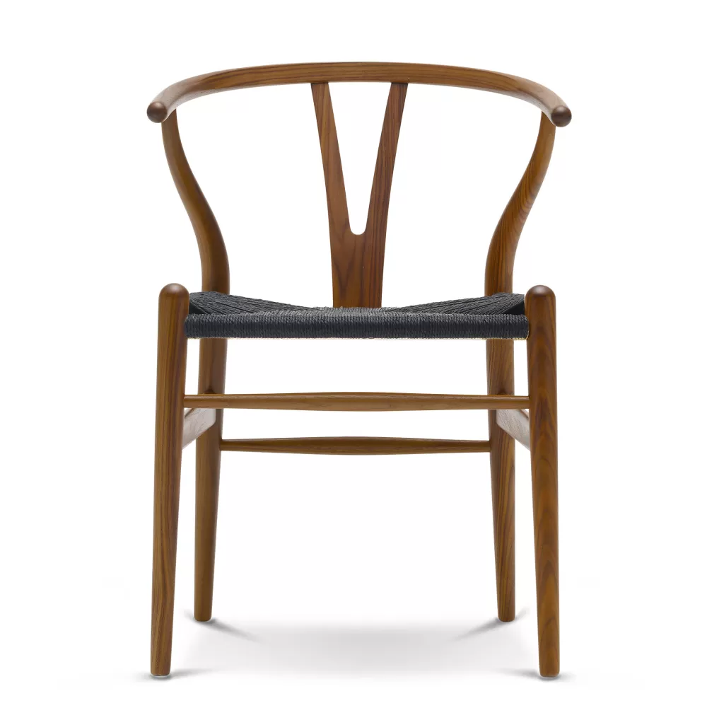 Sedie^Carl Hansen & Søn Ch24 Wishbone Chair | Noce - Paper Cord Nero