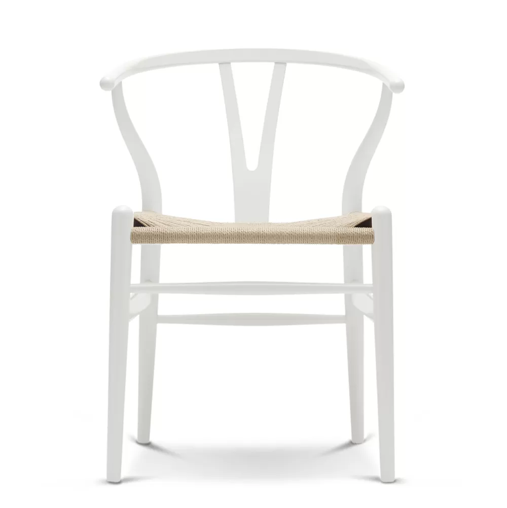 Sedie^Carl Hansen & Søn Ch24 Wishbone Chair | Sedia | Faggio Bianco - Ex Display