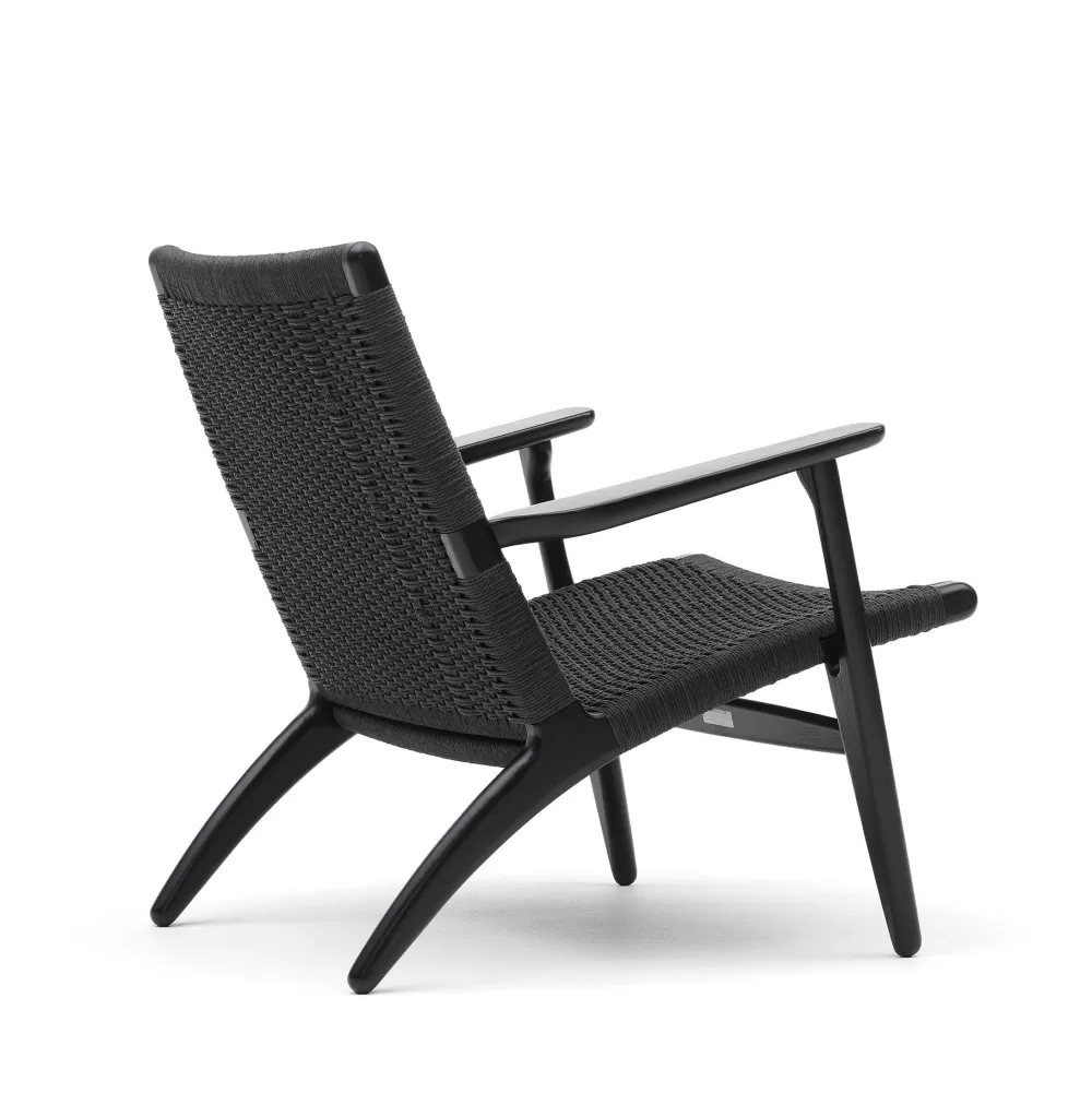 Poltrone Singole^Carl Hansen & Søn Ch25 | Poltrona | Rovere - Paper Cord Nero