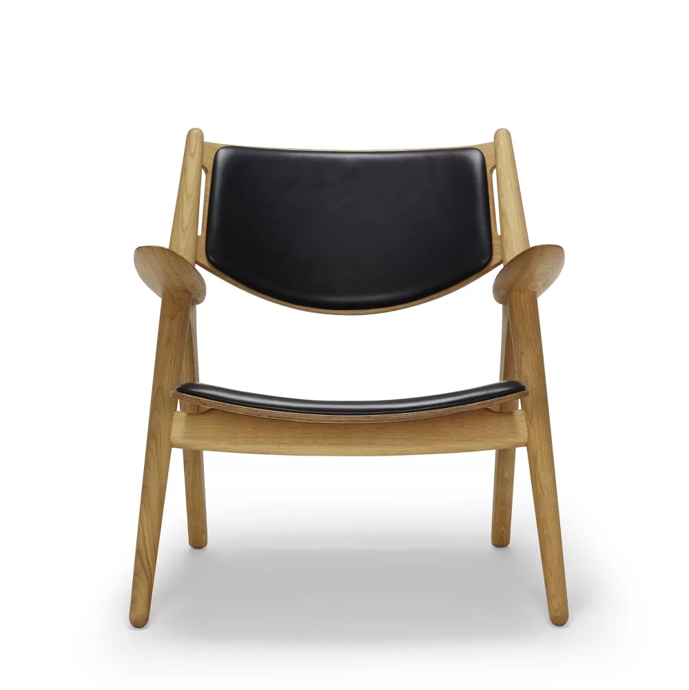 Poltrone Singole^Carl Hansen & Søn Ch28P | Poltrona | Rovere - Pelle Nera