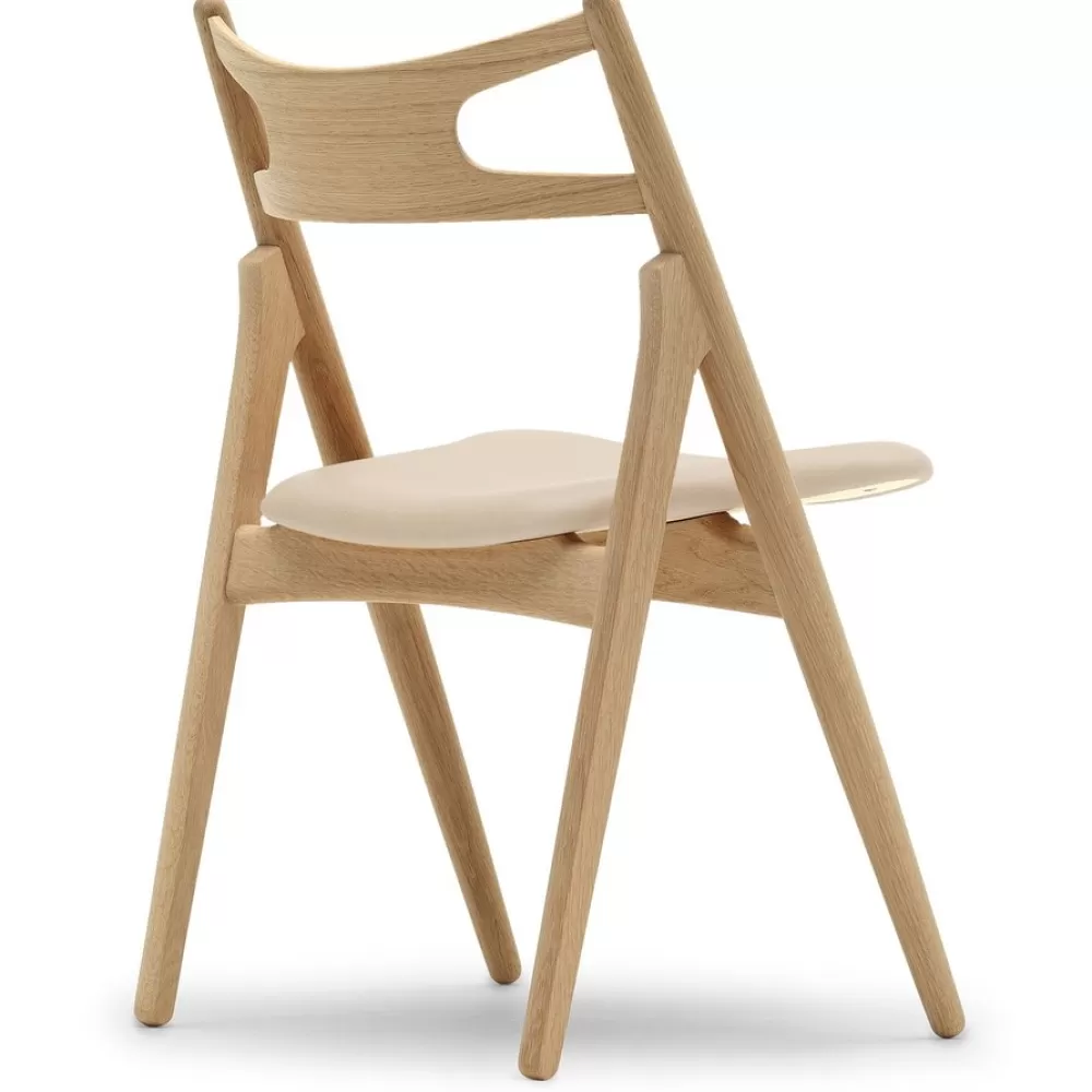 Sedie^Carl Hansen & Søn Ch29P | Sedia | Rovere Oliato - Pelle Ecru