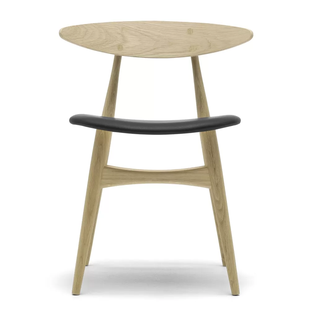 Sedie^Carl Hansen & Søn Ch33P | Sedia | Rovere Oliato - Pelle Nera
