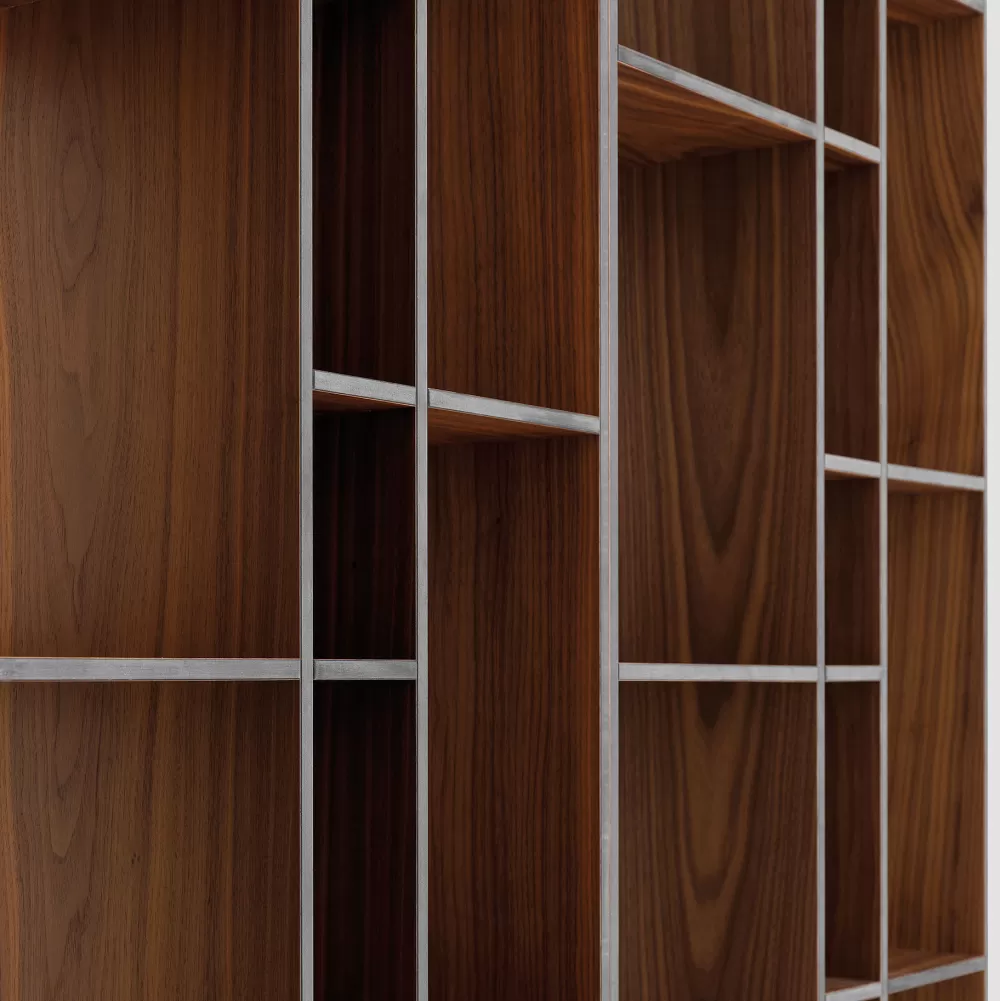 Librerie Da Terra^Zeitraum Code 1 | Scaffale Verticale | Noce Americano