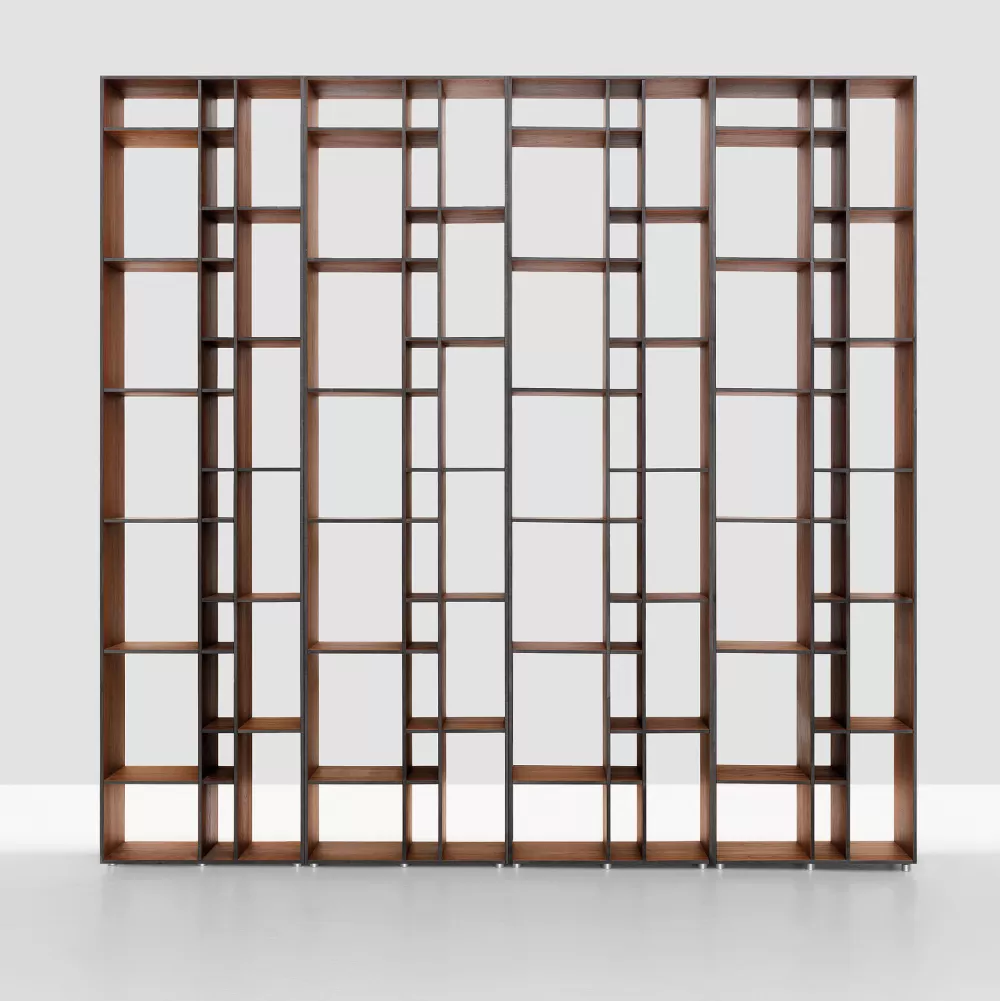 Librerie Da Terra^Zeitraum Code 1 | Scaffale Verticale | Noce Americano