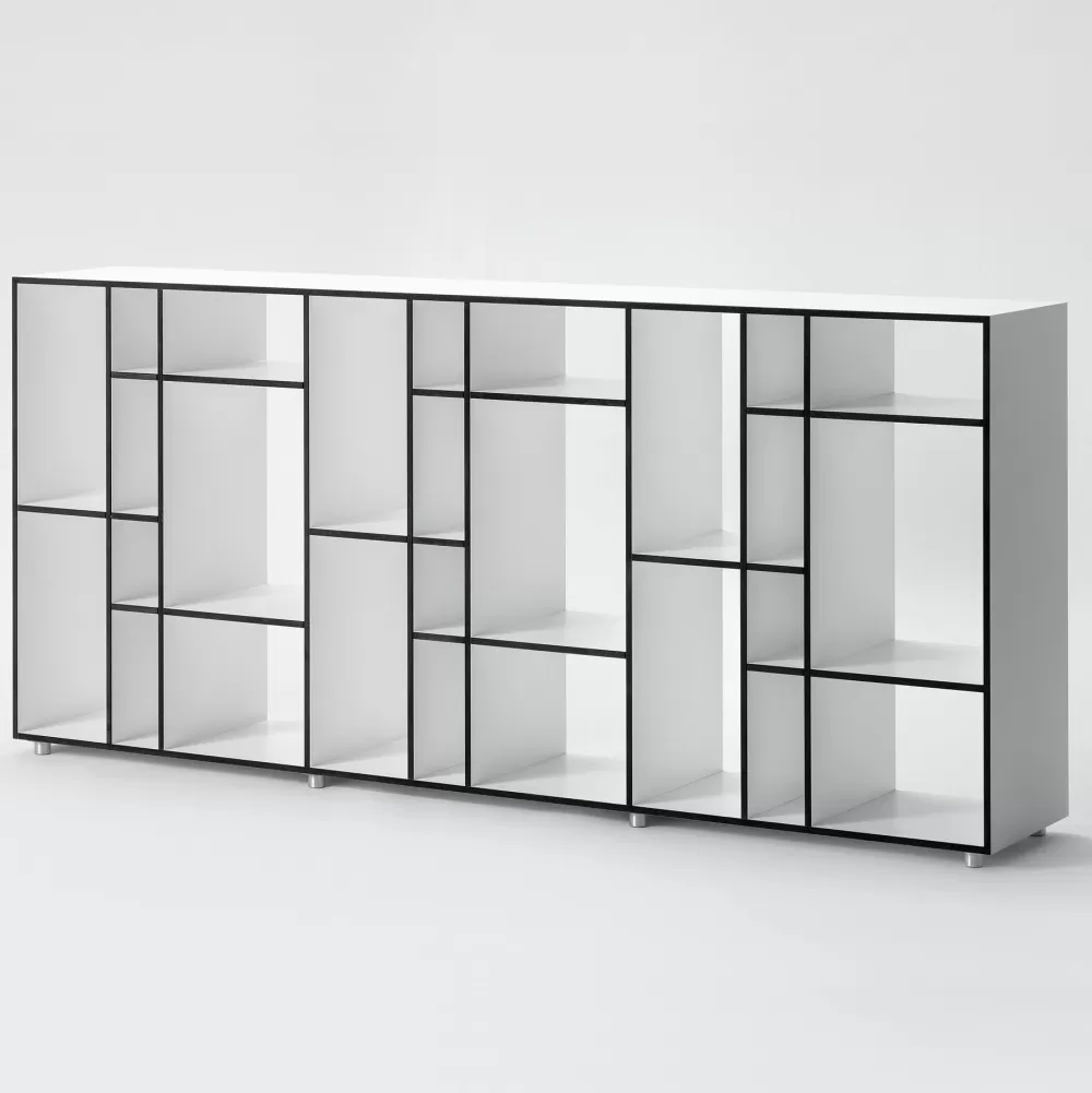 Librerie Da Terra^Zeitraum Code 2 | Scaffale Orizzontale | Laminato Bianco