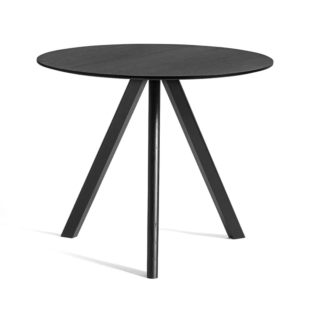 Tavoli Fissi^HAY Cph 20 Round Table | Tavolo | Laccato Nero/Linoleum