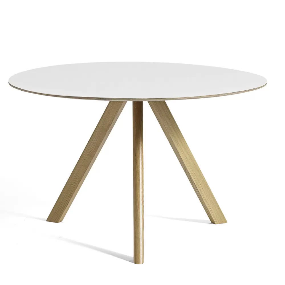 Tavoli Fissi^HAY Cph 20 Round Table | Tavolo | Rovere/Linoleum Bianco