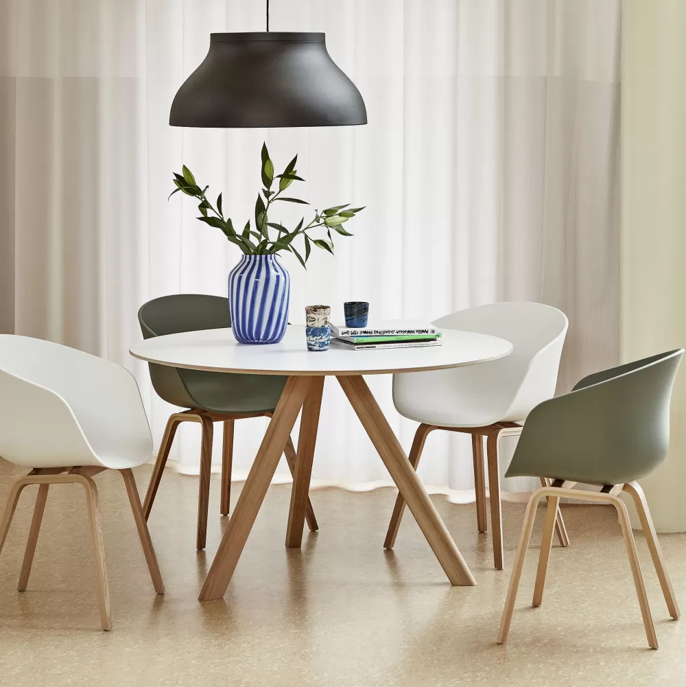 Tavoli Fissi^HAY Cph 20 Round Table | Tavolo | Rovere/Linoleum Bianco