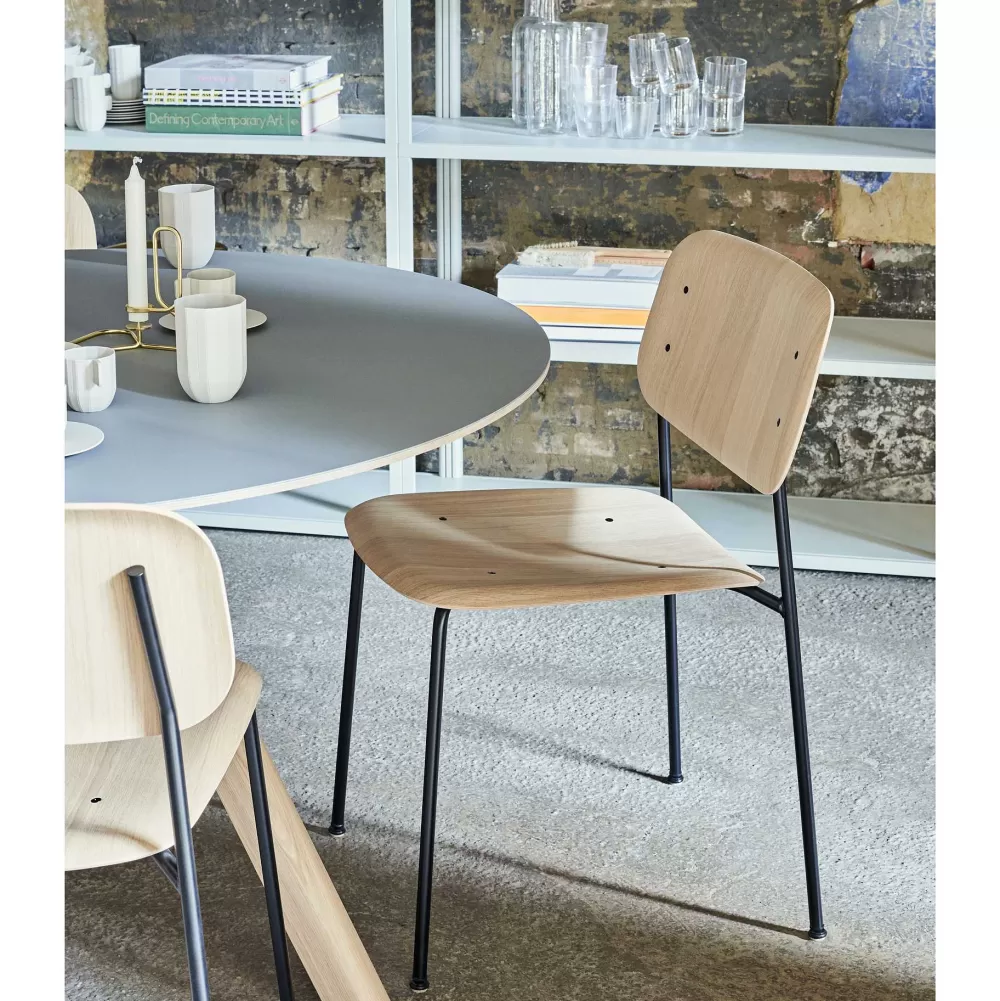 Tavoli Fissi^HAY Cph 20 Round Table | Tavolo | Rovere/Linoleum Grigio