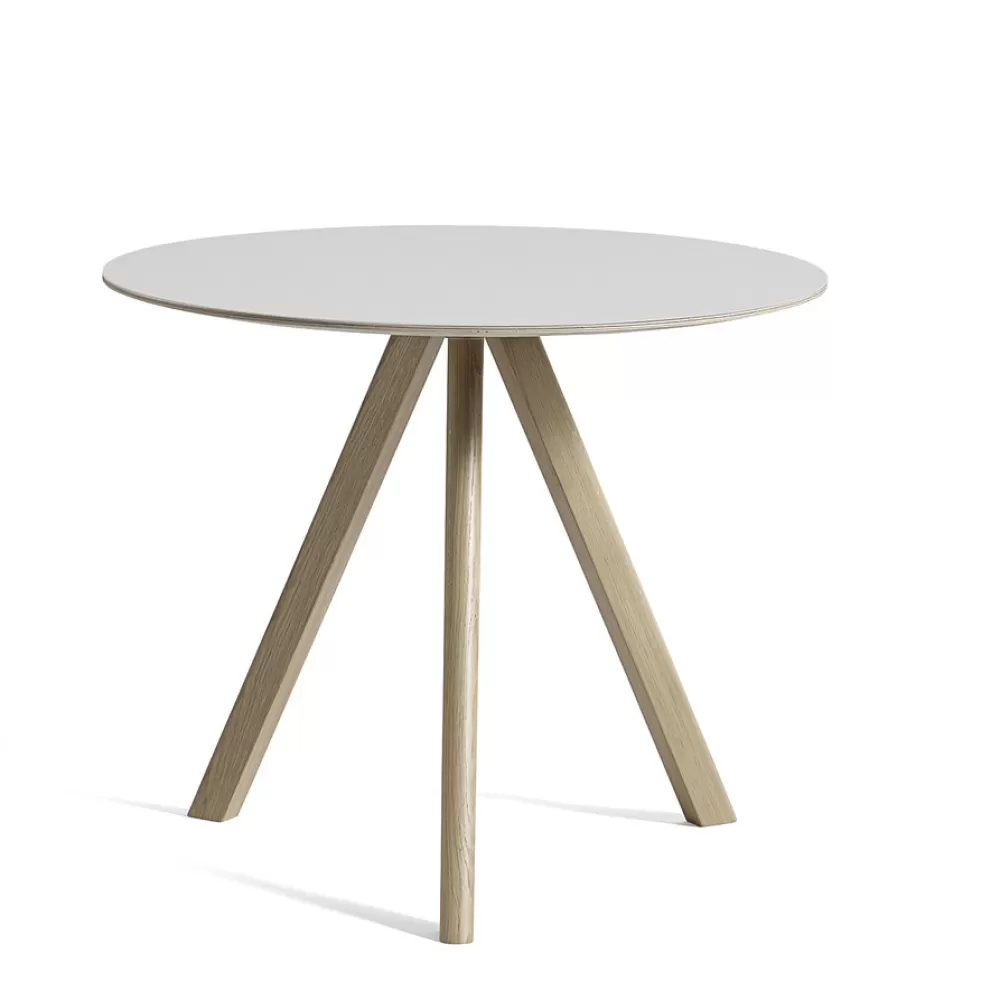 Tavoli Fissi^HAY Cph 20 Round Table | Tavolo | Rovere/Off White Linoleum