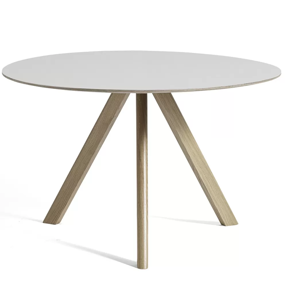 Tavoli Fissi^HAY Cph 20 Round Table | Tavolo | Rovere/Off White Linoleum