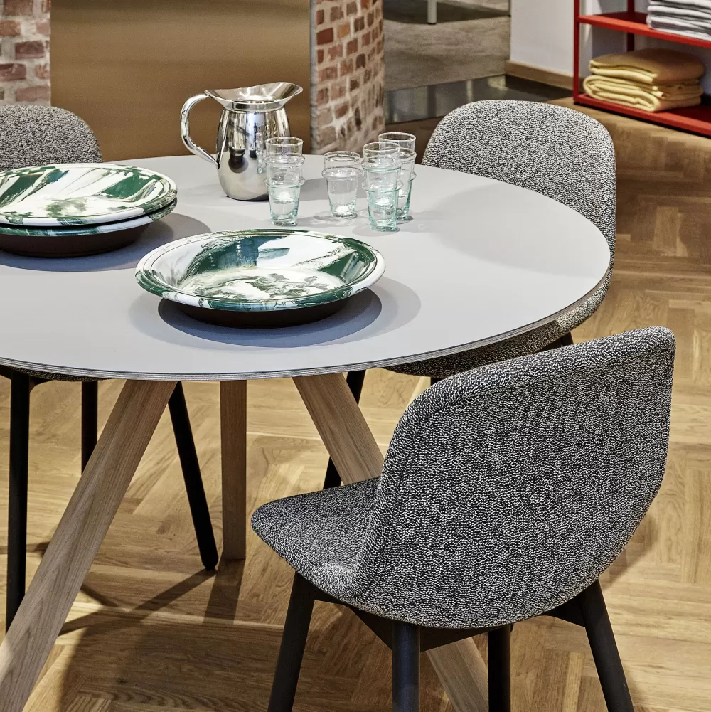 Tavoli Fissi^HAY Cph 20 Round Table | Tavolo | Rovere/Off White Linoleum