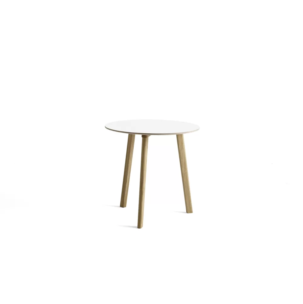 Tavoli Fissi^HAY Cph Deux 220 | Tavolo Rotondo | Rovere - Laminato Bianco