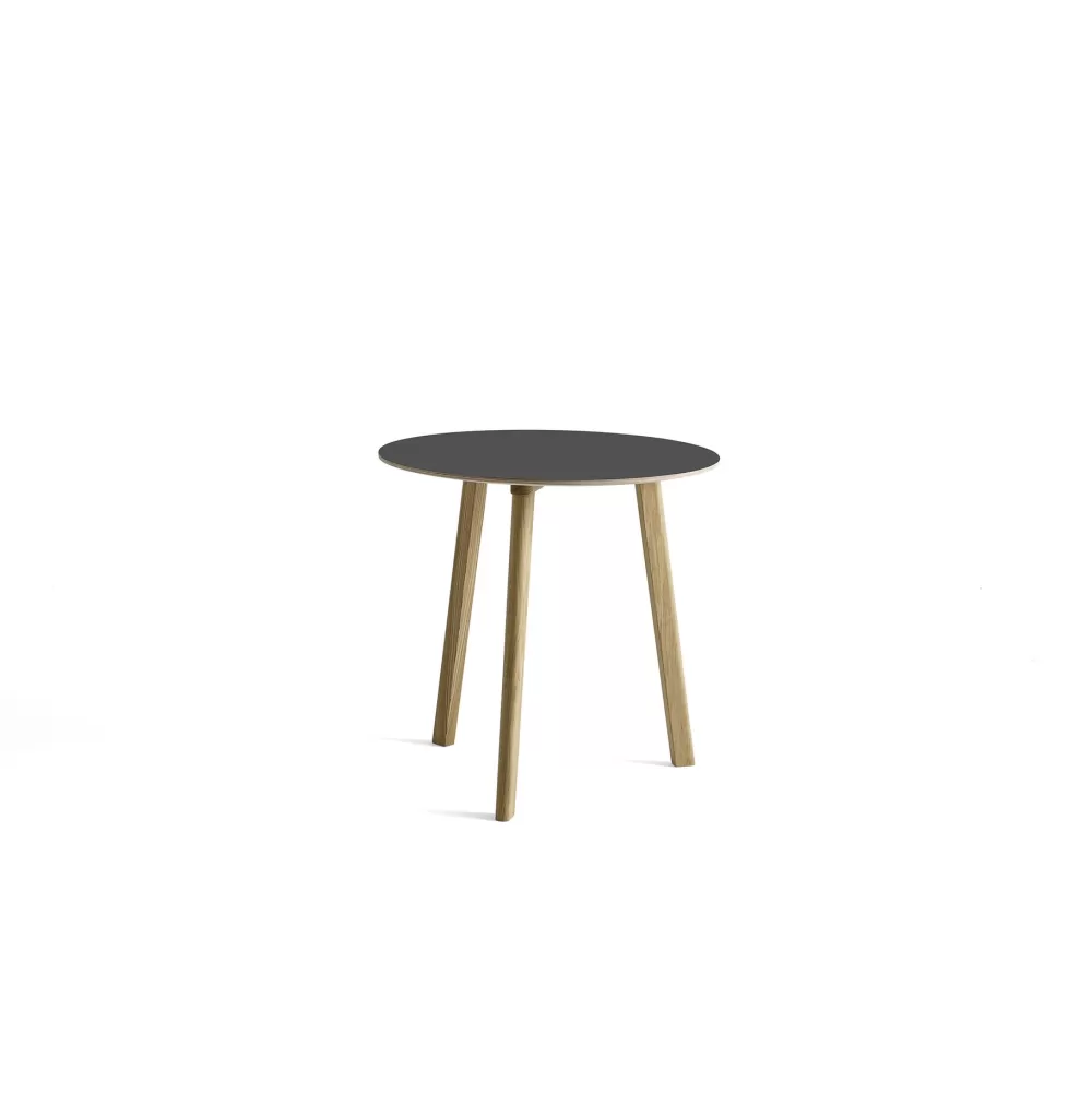 Tavoli Fissi^HAY Cph Deux 220 | Tavolo Rotondo | Rovere - Laminato Grigio