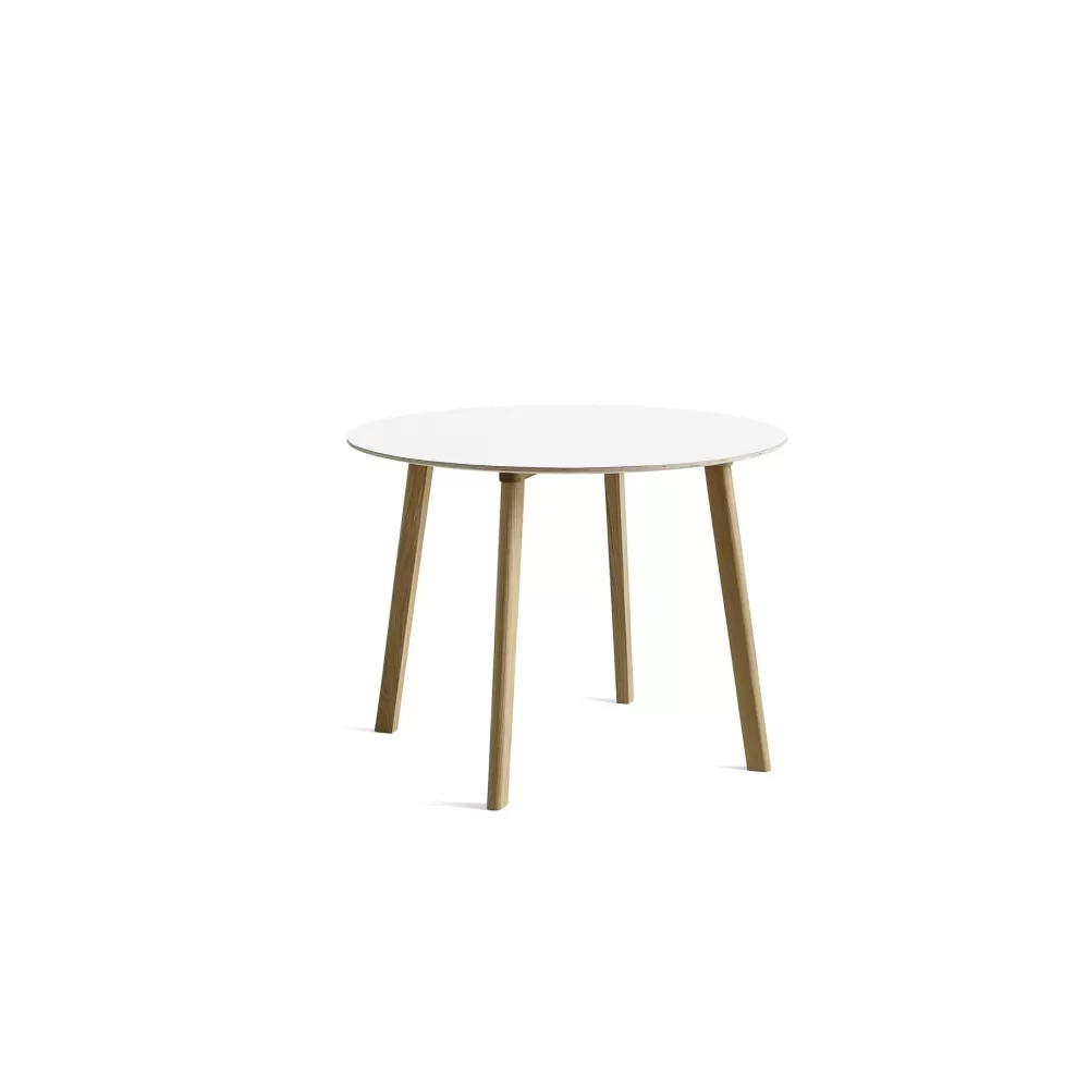 Tavoli Fissi^HAY Cph Deux 220 | Tavolo Rotondo | Rovere - Laminato Bianco