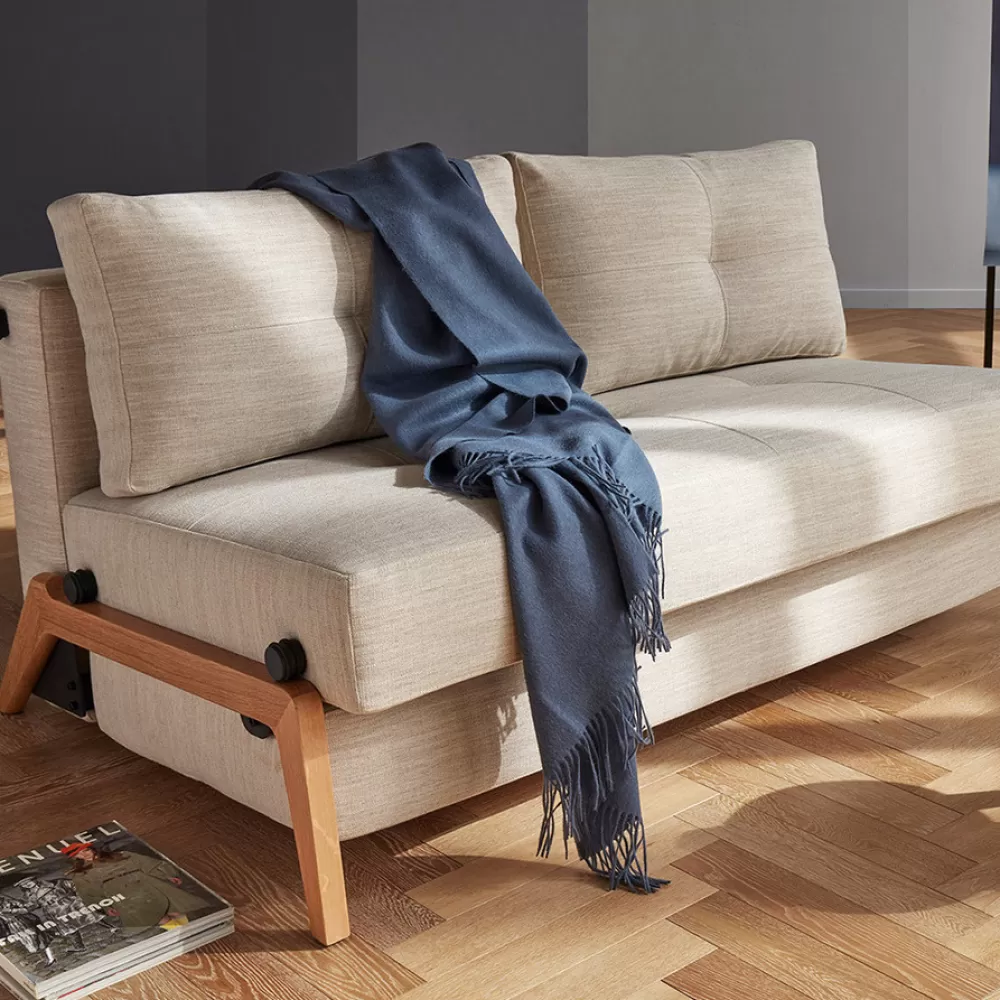 Divani Letto^Innovation Living Cubed 02 Divano Letto | 612 - Gambe Rovere | 140-200 Cm