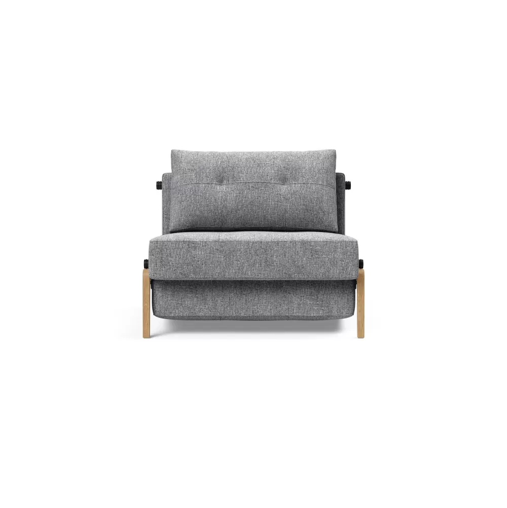 Poltrone Singole^Innovation Living Cubed 02 Poltrona | 565 - Gambe Rovere | 90-200 Cm